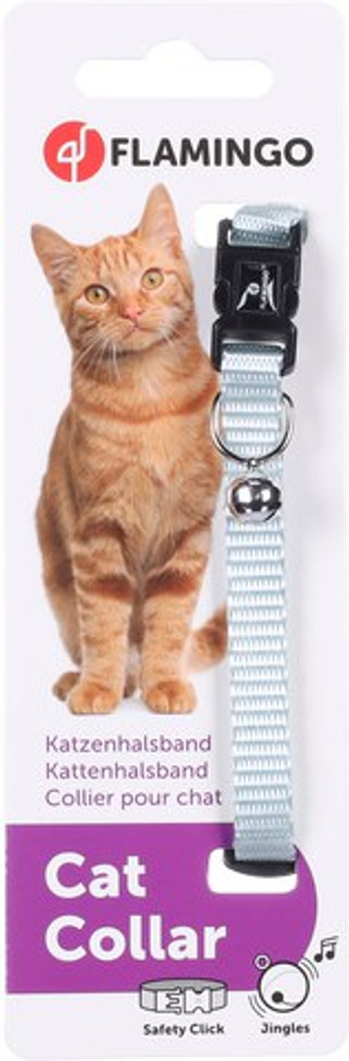 Flamingo f-1031199 - Collier Sécurité Bleu Clair pour Chat