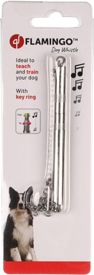 Flamingo f-1033265 - Adjustable Pitch Dog Training Whistle with Case
