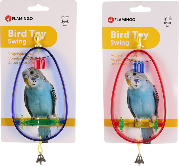 Flamingo f-110106 - Colorful Bird Swing with Toys and Bells