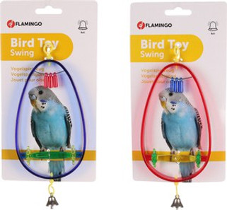 Flamingo f-110106 - Colorful Bird Swing with Toys and Bells