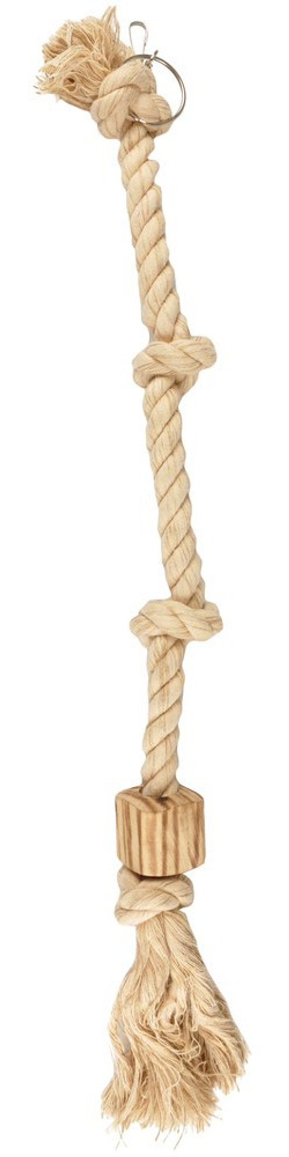 Flamingo f-110102 - Jouet pour perroquet Cordon avec 4 noeudsBrun clair