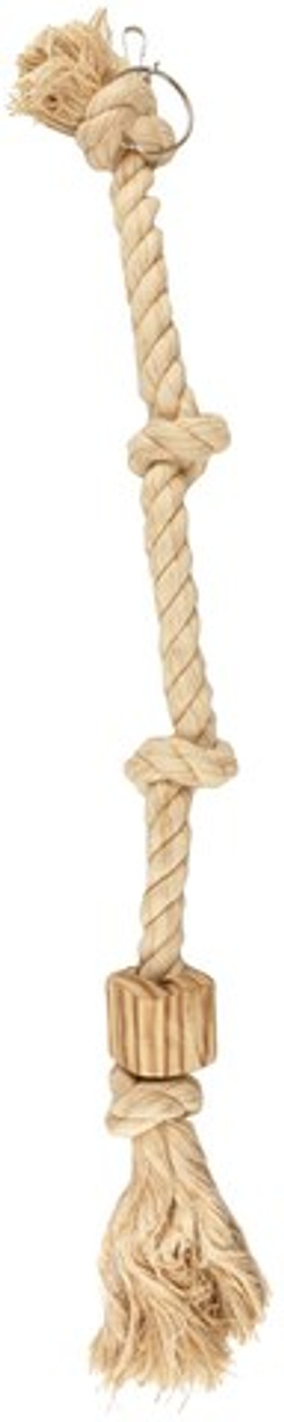 Flamingo f-110102 - Jouet pour perroquet Cordon avec 4 noeudsBrun clair