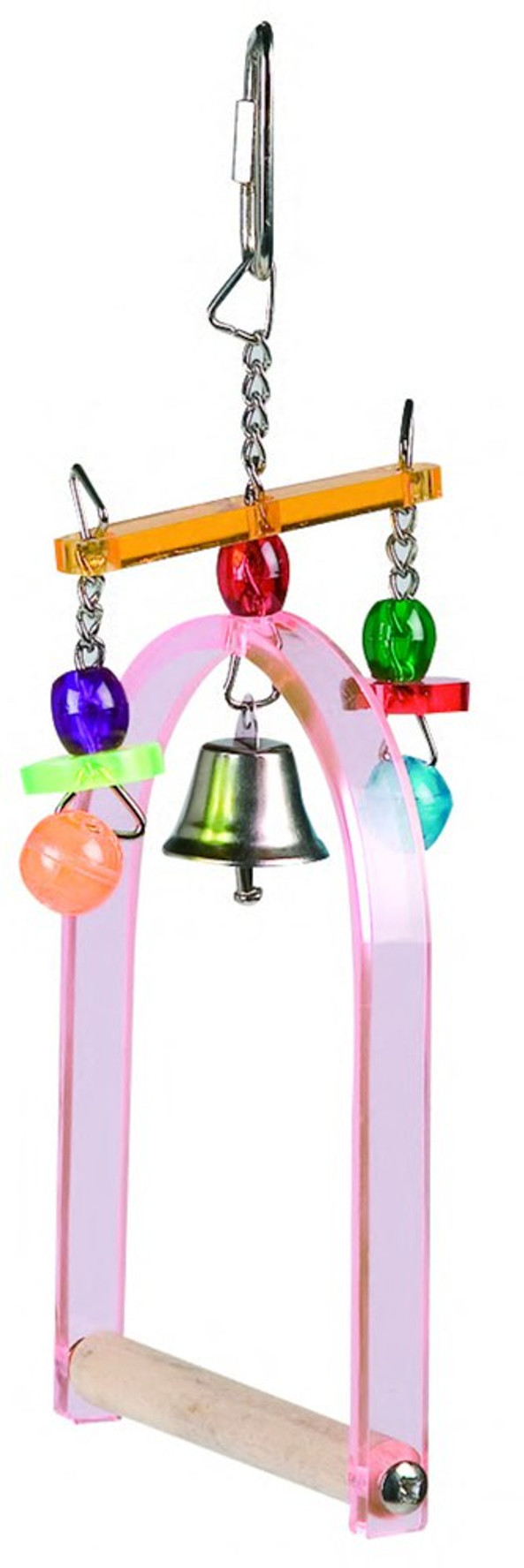 Flamingo f-108640 - Acrylic Bird Swing with Bell and Moving Parts