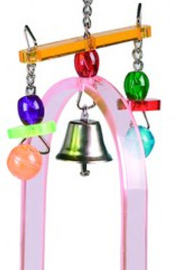 Flamingo f-108640 - Balançoire Acrylique pour Oiseaux avec Cloche