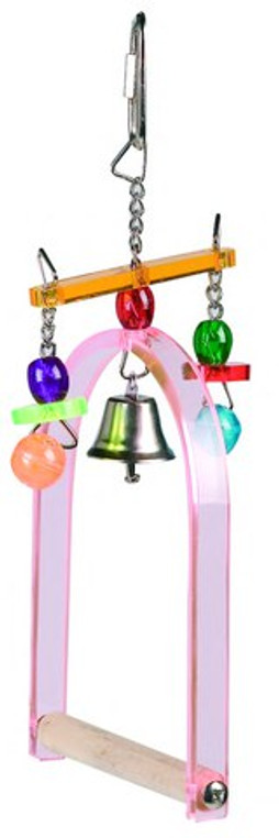 Flamingo f-108640 - Balançoire Acrylique pour Oiseaux avec Cloche