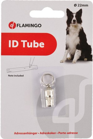 Flamingo f-15251 - Timo Nickel Pet Collar Address Tag