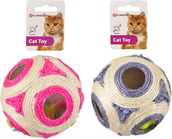 Flamingo f-46132 - Balle de Jeu Sisal avec Clochette pour Chat