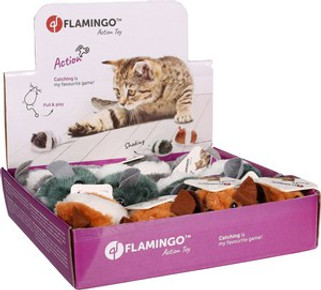 Flamingo f-46020 - Souris en Peluche pour Chats Chasseurs