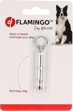 Flamingo f-47021 - Sifflet Canin Métallique Réglable avec Anneau