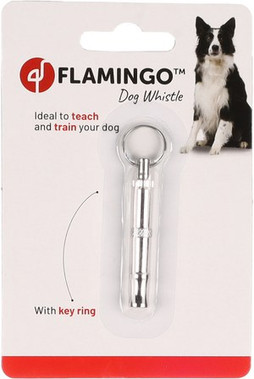 Flamingo f-47021 - Sifflet Canin Métallique Réglable avec Anneau