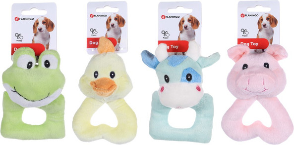 Flamingo f-47761 - Jouet Chiot Grenouille & Canard & Vache & Cochon