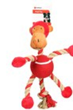 Flamingo f-46471 - Jouet Girafe & Singe & Hippopotame avec balle avec corde