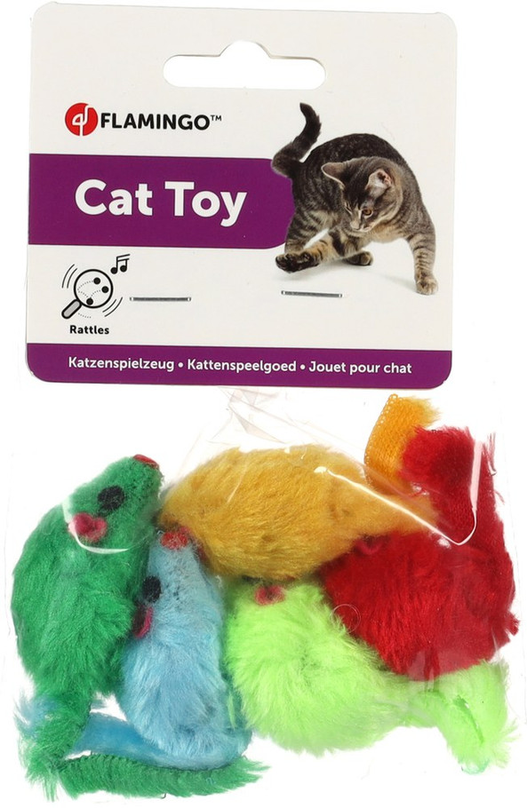 Flamingo f-46145 - Ensemble de Souris en Peluche pour Chats Actifs