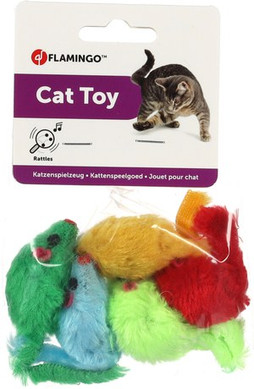 Flamingo f-46145 - Ensemble de Souris en Peluche pour Chats Actifs
