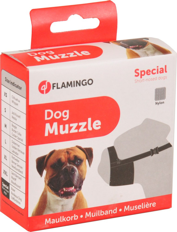 Flamingo f-502513 - Muselière Réglable en Polypropylène Résistant