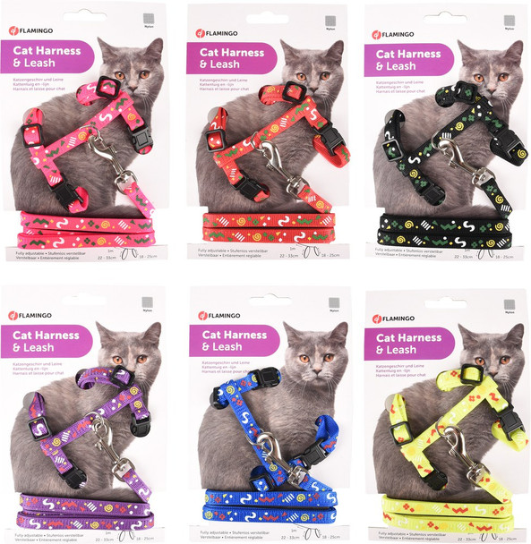 Flamingo f-505901 - Harnais de Sécurité pour Chat avec Laisse