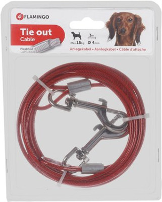 Flamingo f-506968 - Câble de Sécurité Rouge pour Chien en Promenade