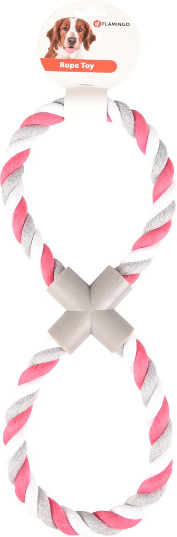 Flamingo f-507433 - Jouet Corde à tirer Forme en 8 Fuchsia