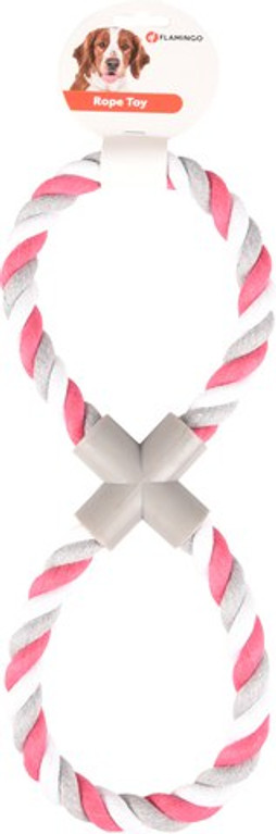 Flamingo f-507433 - Jouet Corde à tirer Forme en 8 Fuchsia