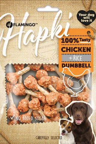 Flamingo f-512361 - Friandises Haltère avec poulet & Riz