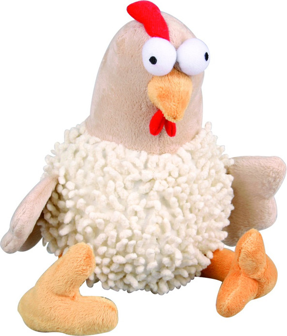 Flamingo f-512357 - Ultra Soft Plush Chicken Dog Toy for Cuddling and Play