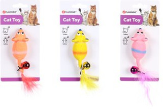 Flamingo f-512345 - Souris Jouet Colorée pour Chat Amusant