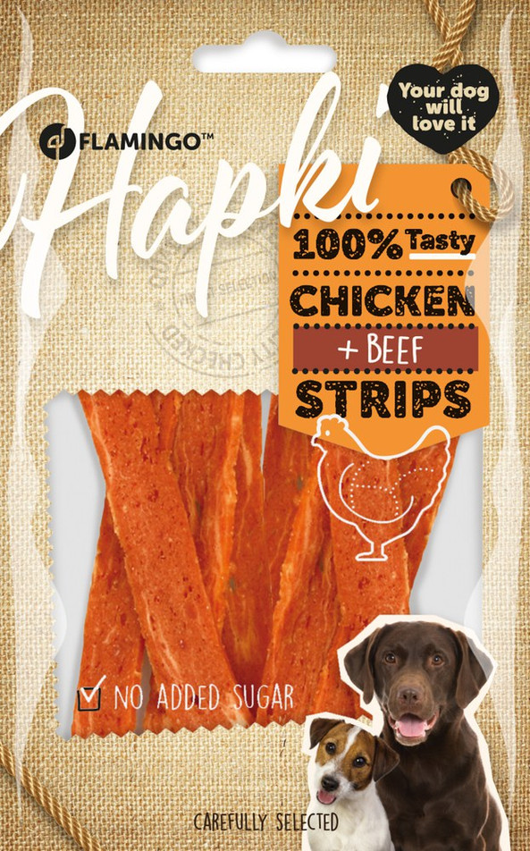 Flamingo f-513630 - Friandises Lanières avec poulet & avec boeuf