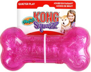 Kong® f-514989 - KONG Crackle Squeezz Colorful Dog Bone Toy