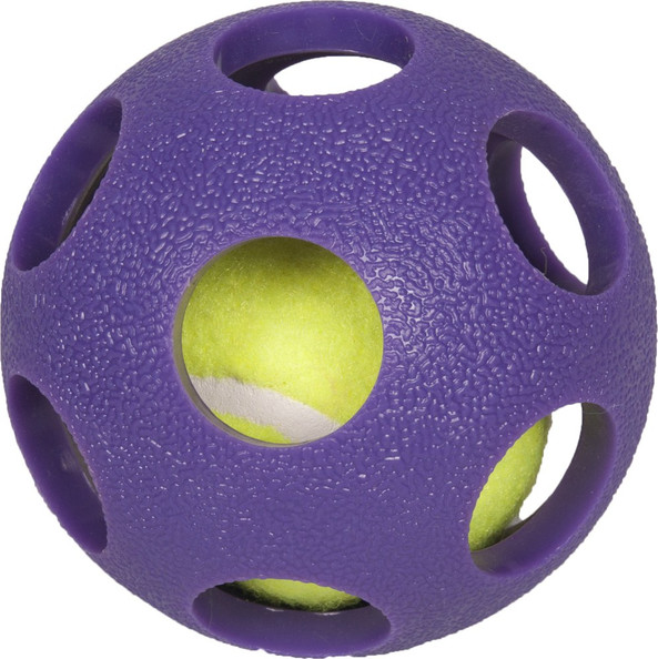 Flamingo f-515410 - Dual Fun TPR and Tennis Ball Dog Toy
