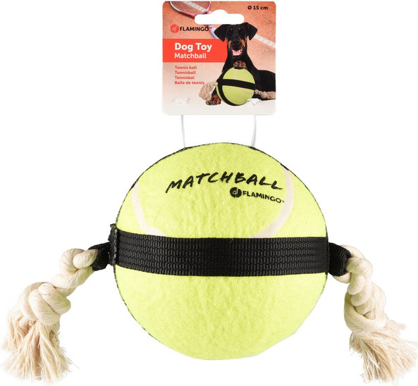 Flamingo f-515407 - Jouet Balle de tennis avec corde