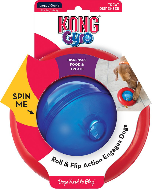 Kong® f-516676 - KONG Gyro Jouet Interactif pour Chiens Actifs