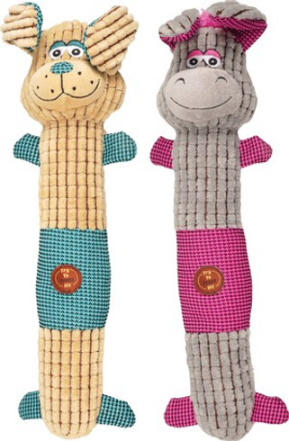 Flamingo f-517242 - Squeaky Dog & Donkey Plush Playmates