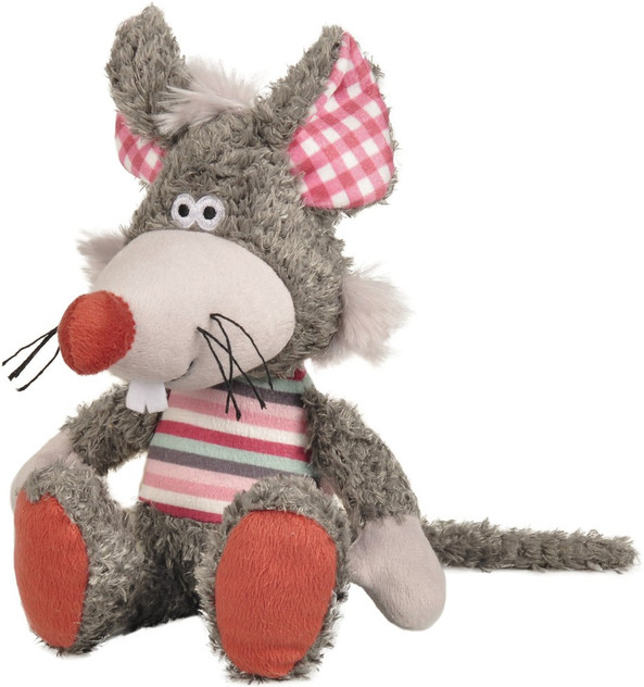 Flamingo f-517324 - Soft Plush Mouse Toy with Squeaker for Playtime Fun
