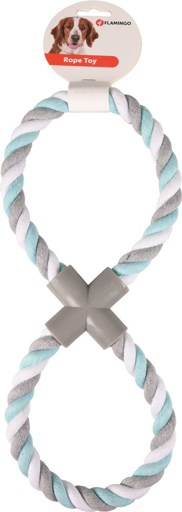 Flamingo f-517267 - Jouet Corde à tirer Forme en 8 Vert menthe