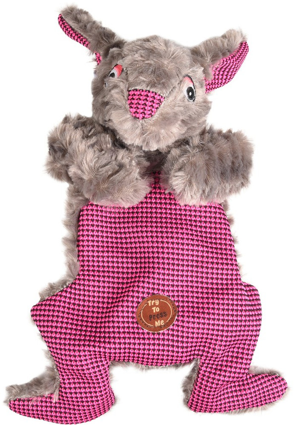 Flamingo f-517897 - Corduroy Bunny Toy with Whistle and Crinkle Sounds