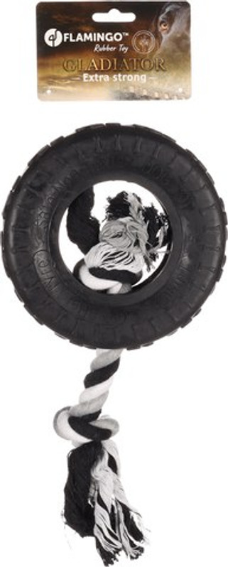 Flamingo f-518080 - Jouet Pneu avec corde