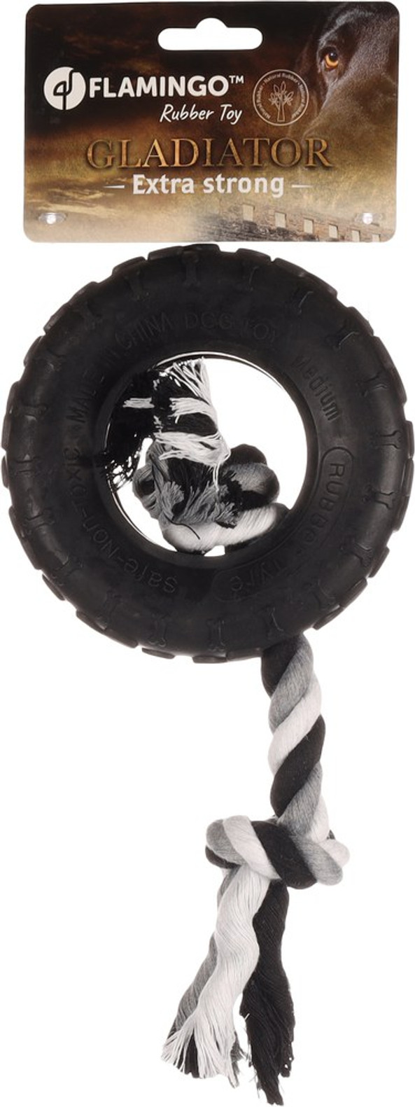 Flamingo f-518079 - Jouet Pneu avec corde