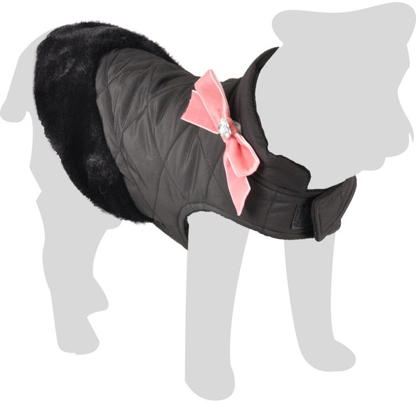 Flamingo f-518524 - Chic Quilted Fleece Dog Jacket with Bow