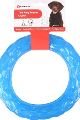 Flamingo f-518649 - Durable Blue Dog Play and Chew Ring Toy