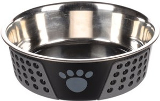 Flamingo f-518857 - Gamelle pour la nourriture et leau Rond Noir &