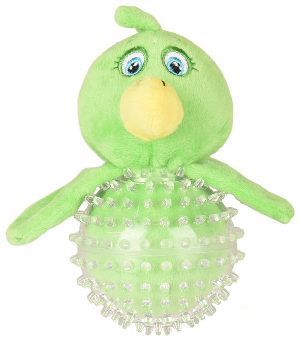 Flamingo f-519503 - Wilco Squeaky Chicken Dog Chew Toy with Dental Ball