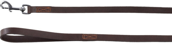 Flamingo f-5302040 - Laisse en Cuir de Buffle avec Finitions Chromées