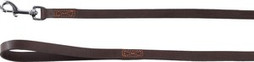 Flamingo f-5302040 - Buffalo Leather Chrome Dog Leash with Comfort Handle