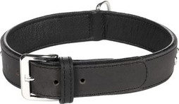 Flamingo f-5302110 - Buffalo Leather Riveted Dog Collar