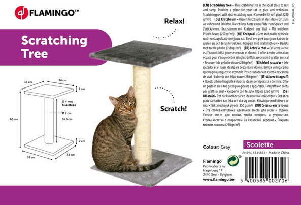 Flamingo f-5334652 - Arbre à Chat Confort et Griffoir Sisal