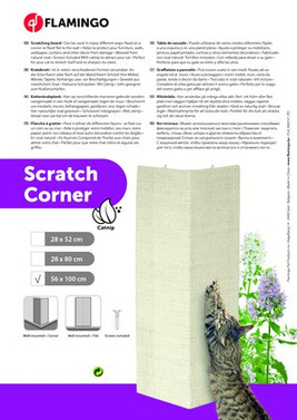 Flamingo f-5346817 - Compact Corner Cat Scratching Post with Catnip