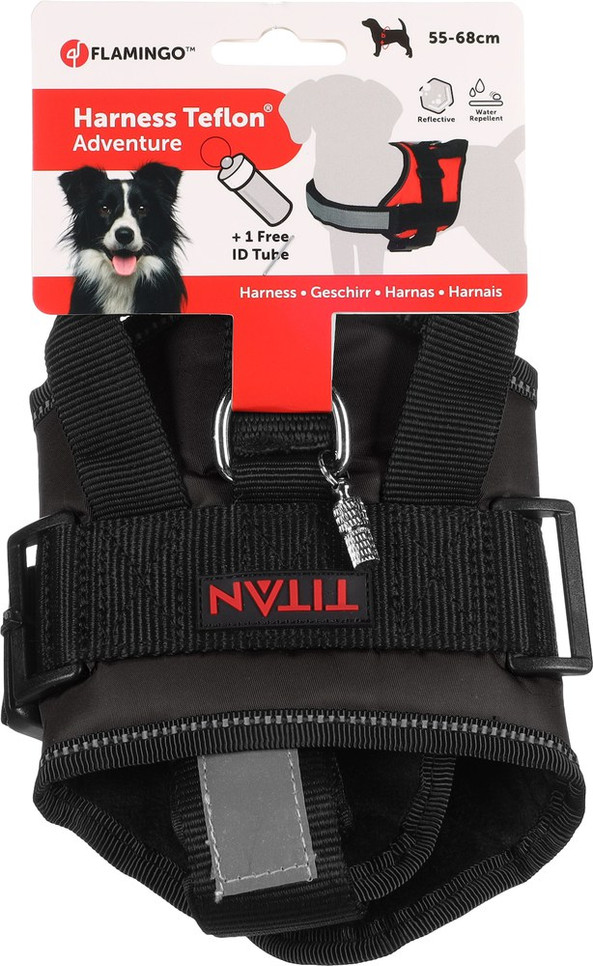 Flamingo f-5369671 - Harnais Réfléchissant Titan pour Chiens Actifs