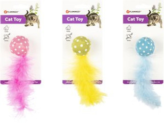 Flamingo f-560005 - Playful Polka Dot Cat Ball with Tail