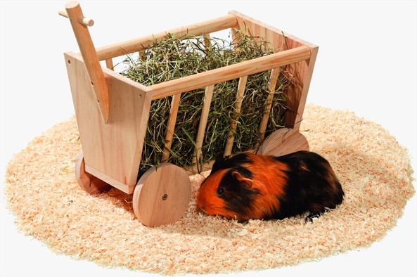 Flamingo f-5384308 - Wooden Hay Cart for Rabbits and Rodents