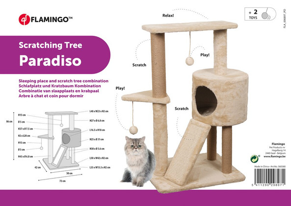 Flamingo f-560380 - Arbre à Chat Paradis Douillet et Ludique